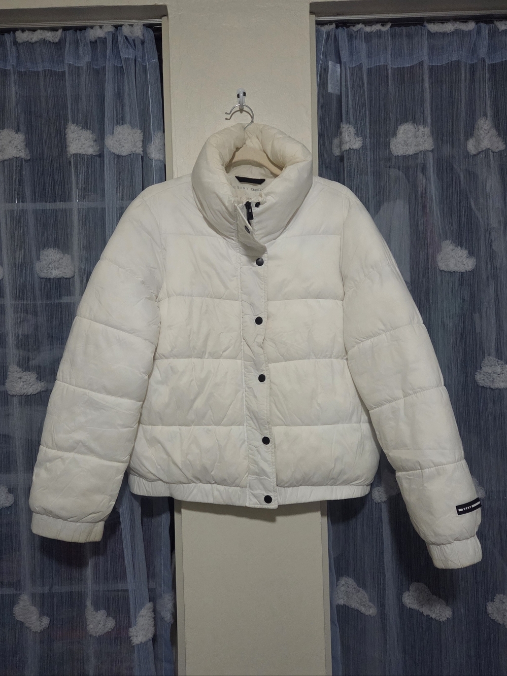 DKNY Sport White Puffer Jacket